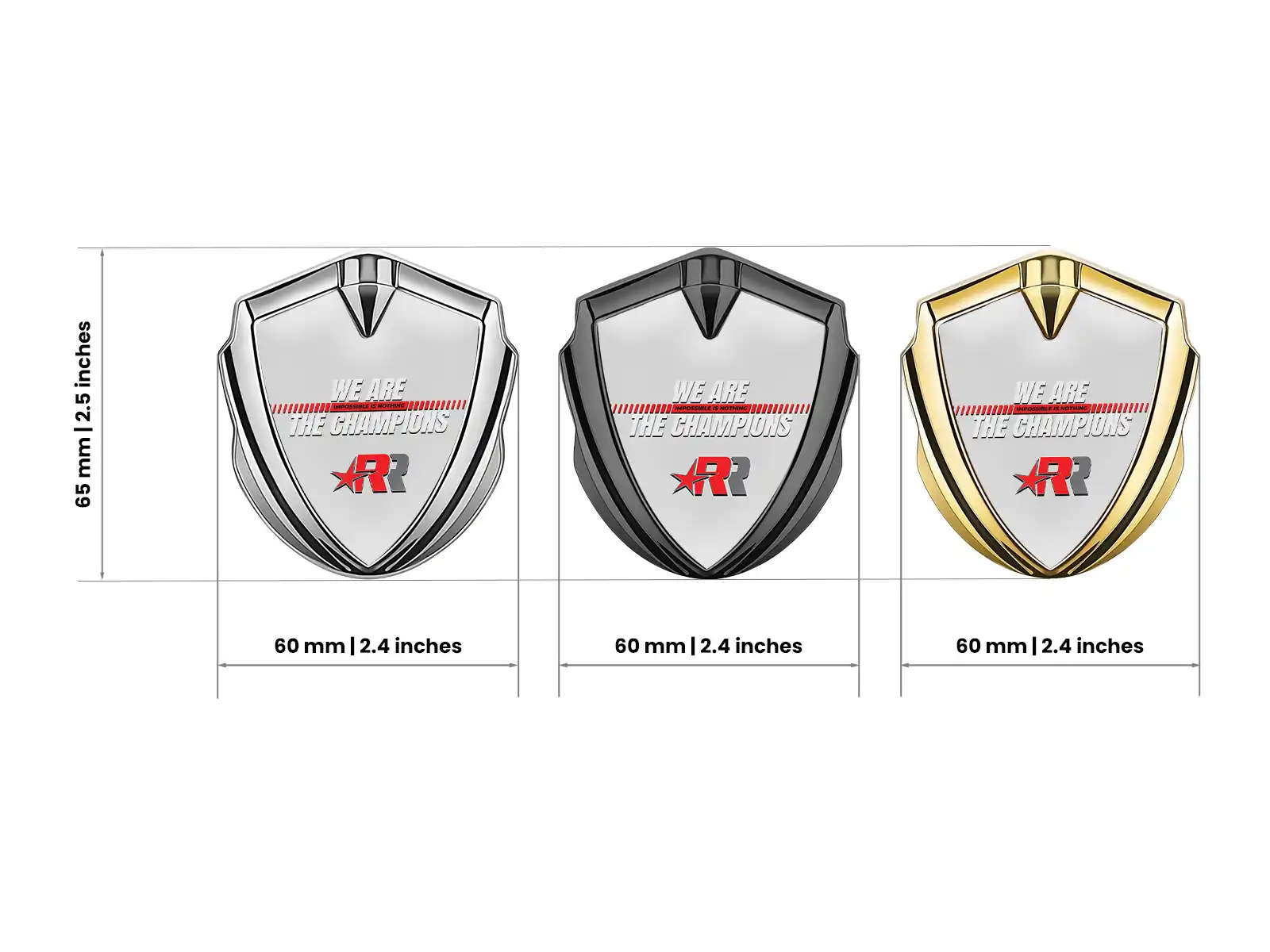 Silicone Emblem Badge Modern Look Tuning Style